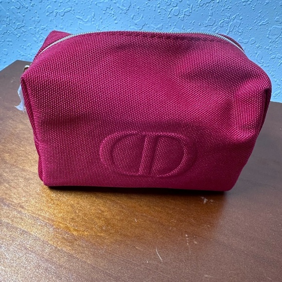 DIOR Beauty Zipper Red Makeup Bag